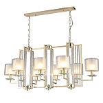 Люстра прямоугольной формы с 8-ю цилиндрическими плафонами из стекла Laurent варинант исполнения - 6 | Loft Concept в Липецке