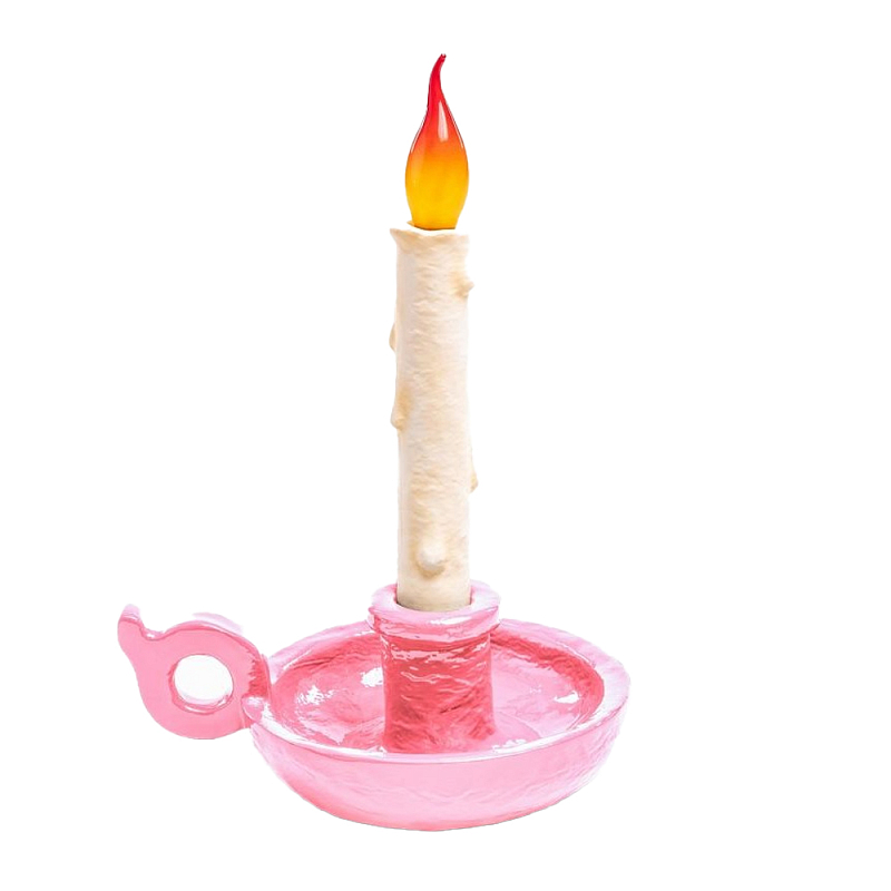 Настольная лампа Seletti Bugia light pink Белый Розовый Настольная лампа Seletti Bugia light pink Белый Розовый в Липецке | Loft Concept