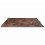 Стол обеденный с коричневой прямоугольной столешницей из керамики на четырех металлических ножках Brown Ceramics варинант исполнения - 2 | Loft Concept в Липецке