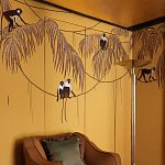 Обои с вышивкой ручной работы Étienne Original colourway on wool sateen варинант исполнения - 3 | Loft Concept в Липецке