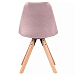 Стул мягкий с высокой спинкой на деревянных ножках Chair Dusty Pink варинант исполнения - 4 | Loft Concept в Липецке