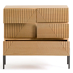 Комод с геометрическим рисунком на ящиках Anders Light Wood варинант исполнения - 3 | Loft Concept в Липецке