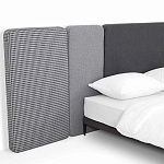 Кровать с большим мягким изголовьем Unity Dark Grey Bed варинант исполнения - 12 | Loft Concept в Липецке