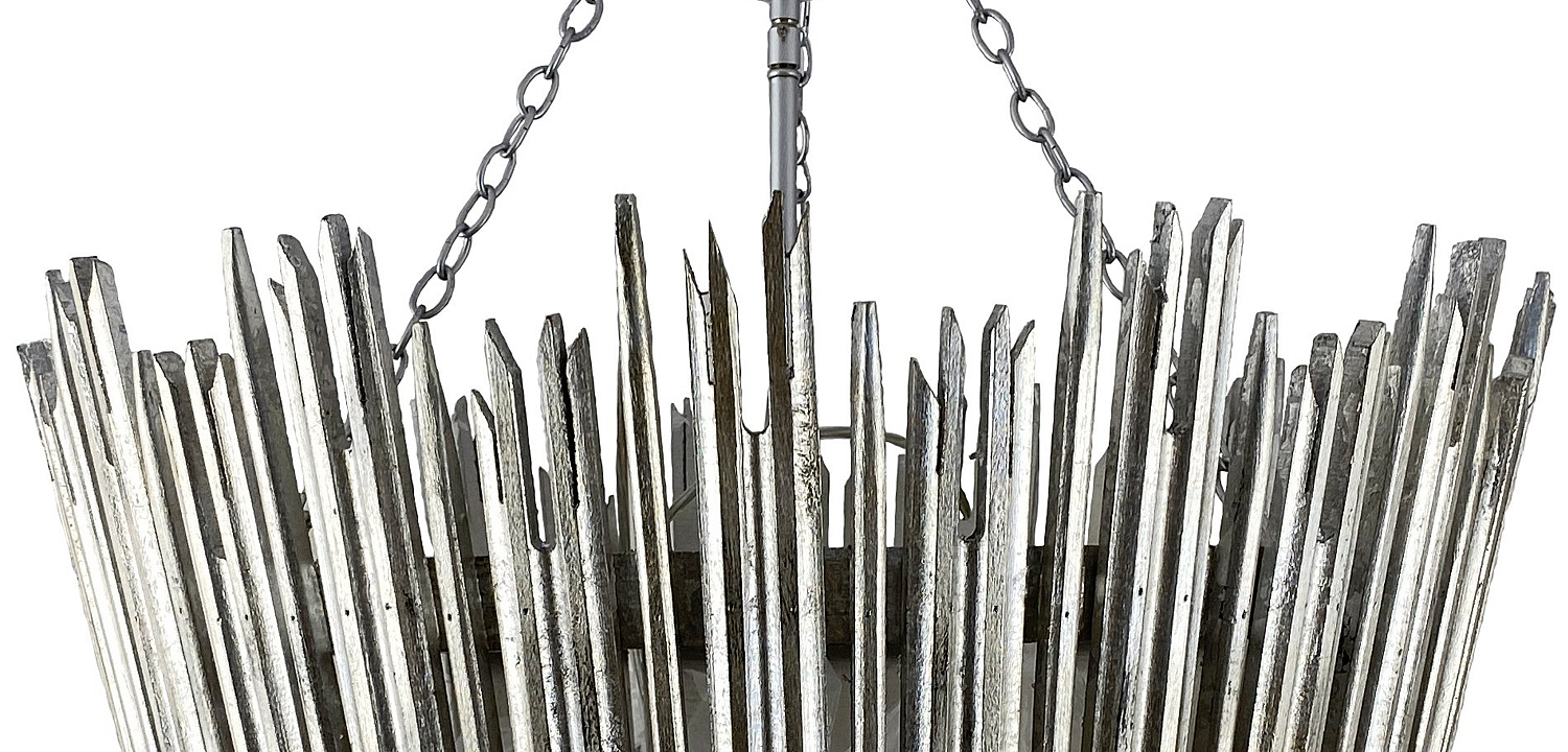 Люстра Ragna Silver Wooden Rods Chandelier Люстра Ragna Silver Wooden Rods Chandelier - Loft-Concept в Липецке