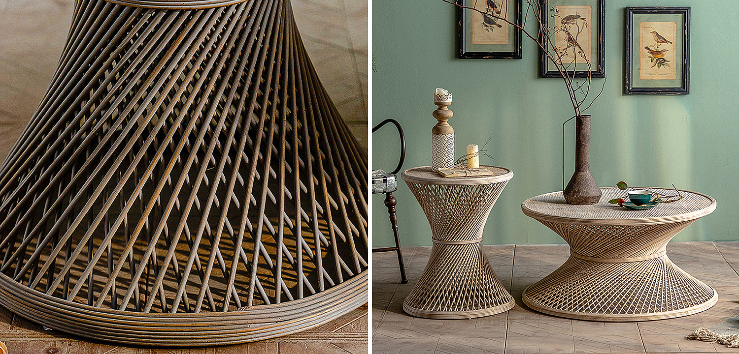 Приставной стол Zaire Wicker Coffee Table Light Приставной стол Zaire Wicker Coffee Table Light - Loft-Concept в Липецке