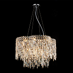 Люстра подвесная с хрустальными подвесками и металлическим основанием цвета Хром Ludivine Lighting варинант исполнения - 4 | Loft Concept в Липецке