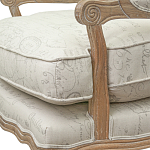 Кресло со спинкой из ротанга Ellie Rattan Armchair beige print flax варинант исполнения - 4 | Loft Concept в Липецке