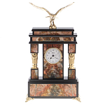 Часы настольные из яшмы и бронзы с декором в виде горного орла Eagle Stone Clock варинант исполнения - 1 | Loft Concept в Липецке