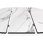 Стол обеденный раздвижной со столешницей белый мрамор Magali варинант исполнения - 7 | Loft Concept в Липецке