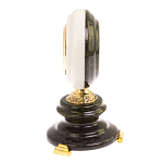 Часы настольные бронзовые из натуральных камней Мрамор и Змеевик Stone Clock варинант исполнения - 6 | Loft Concept в Липецке