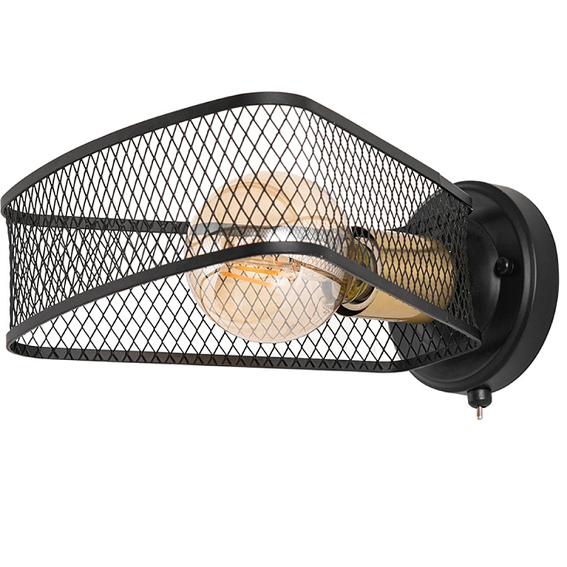 Бра в стиле лофт Lamp Malik Черный Бра в стиле лофт Lamp Malik Черный в Липецке | Loft Concept