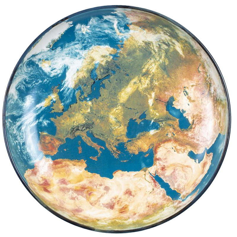 Блюдо Seletti Earth Europe Черный Синий Бежевый Блюдо Seletti Earth Europe Черный Синий Бежевый в Липецке | Loft Concept