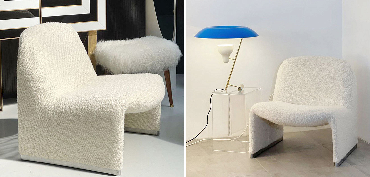 Кресло Kaydan White Boucle Armchair Кресло Kaydan White Boucle Armchair - Loft-Concept в Липецке