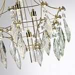 Люстра подвесная из металла с хрустальными подвесками прозрачного цвета Quasar 41 варинант исполнения - 3 | Loft Concept в Липецке