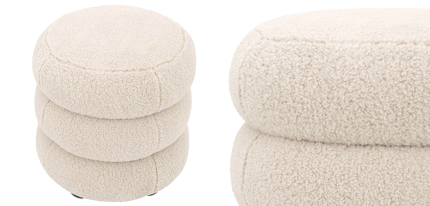 Пуф Eichholtz Stool Tulum Brisbane Cream Пуф Eichholtz Stool Tulum Brisbane Cream - Loft-Concept в Липецке