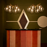 Обои ручная роспись Chez Nina by India Mahdavi Standard colourway on Perfect Green slub silk варинант исполнения - 3 | Loft Concept в Липецке