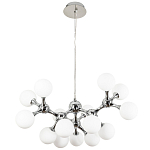 Люстра с плафонами из стеклянных шаров Pearls Suspension Chrome Chandelier варинант исполнения - 2 | Loft Concept в Липецке