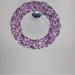 Люстра кргулая из фиолетового хрустального камня Purple Diamond варинант исполнения - 1 | Loft Concept в Липецке