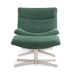 Кресло вращающееся с подставкой для ног зеленое Verdante варинант исполнения - 2 | Loft Concept в Липецке