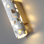 Бра с цилиндрическим белым бетонным плафоном Terrazzo Light варинант исполнения - 4 | Loft Concept в Липецке