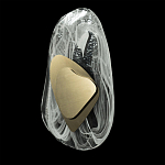 Бра овальное из стекла с золотым элементом Flow Texture  варинант исполнения - 6 | Loft Concept в Липецке