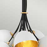 Люстра с 15-ю белыми  плафонами с золотой внутренней поверхностью Hinkley варинант исполнения - 9 | Loft Concept в Липецке