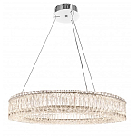 Люстра подвесная круглая из прозрачного хрусталя с корпусом из металла цвета хром Selfsufficient варинант исполнения - 4 | Loft Concept в Липецке