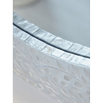 Зеркало круглое инкрустированное раковинами устриц Bone Inlay Dome Mirror White варинант исполнения - 5 | Loft Concept в Липецке