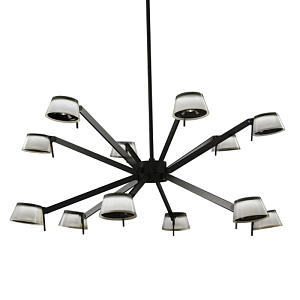 Люстра черного цвета на штанге Noir Supernova