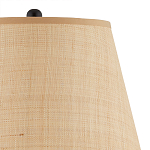 Настольная лампа темно-коричневая с тканевым абажуром в форме конуса Сhieftain варинант исполнения - 2 | Loft Concept в Липецке