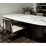 Стол обеденный мраморный с колоннами Marble Column Table варинант исполнения - 4 | Loft Concept в Липецке