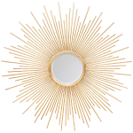 Зеркало-солнце круглое в раме из металла с золотыми с лучами Rays of Peace варинант исполнения - 1 | Loft Concept в Липецке