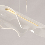 Люстра линейная с прозрачным волнообразным плафоном Wave Line варинант исполнения - 9 | Loft Concept в Липецке