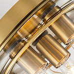 Потолочный светильник для ванных комнат с круглым стеклянным плафоном и тремя лампами Quoizel варинант исполнения - 4 | Loft Concept в Липецке