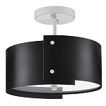 Потолочный светильник круглый светодиодный Semicircular White Panels чёрный варинант исполнения - 3 | Loft Concept в Липецке