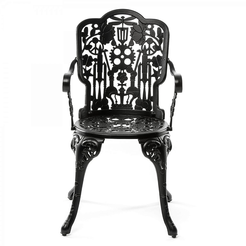 Стул Seletti Industry Collection ALUMINIUM ARMCHAIR – BLACK Черный Стул Seletti Industry Collection ALUMINIUM ARMCHAIR – BLACK Черный в Липецке | Loft Concept