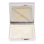 Таблетница карманная квадратная с 4-мя отделениями с зеркалом и накладкой из натурального камня Содалит Silver Stone Pillboxes варинант исполнения - 3 | Loft Concept в Липецке