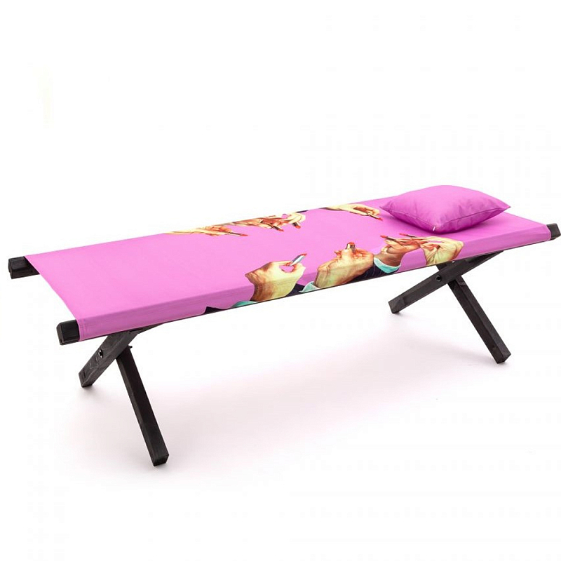 Шезлонг Seletti Poolbed Lipstick Pink Розовый Черный Шезлонг Seletti Poolbed Lipstick Pink Розовый Черный в Липецке | Loft Concept