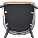 Стул оранжевый с высокой спинкой из искуственной кожи на серых металлических ножках Enigma Orange варинант исполнения - 5 | Loft Concept в Липецке