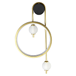 Бра с круглой рамкой и стеклянными белыми шарами B.LUX C Ball варинант исполнения - 1 | Loft Concept в Липецке