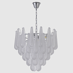 Люстра с подвесками из рифленного стекла в форме капель Textured Glass Chandelier варинант исполнения - 2 | Loft Concept в Липецке