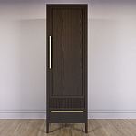 Узкий Шкаф Primo с 2 выдвижными ящиками Темный орех варинант исполнения - 2 | Loft Concept в Липецке