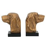 Держатель для книг с бронзовыми фигурками головы собаки Dog Elegance  варинант исполнения - 1 | Loft Concept в Липецке