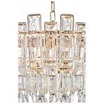 Круглая люстра с хрустальными подвесками на золотистом каркасе Gorgeous Crystal Light варинант исполнения - 5 | Loft Concept в Липецке
