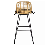 Стул барный с ротанговым плетением Half Bar Chair with Wicker без подлокотников варинант исполнения - 3 | Loft Concept в Липецке