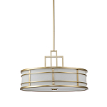 Подвесной светильник цвета латунь с белым матовым плафоном с геометрическим рисунком Feiss варинант исполнения - 1 | Loft Concept в Липецке