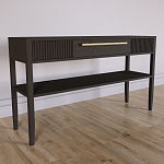 Дизайнерская Консоль с полкой и ящиком Primo Темный орех варинант исполнения - 2 | Loft Concept в Липецке