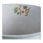 Ваза высокая из фарфора на бронзовом основании Turquoise Blooming Garden варинант исполнения - 3 | Loft Concept в Липецке