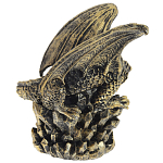 Декоративная статуэтка Дракон со стеклянным шаром Dragon and Glass Ball Gold Black варинант исполнения - 4 | Loft Concept в Липецке