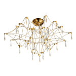 Потолочный светильник с тонкой металлической конструкцией цвета золото Quasar варинант исполнения - 1 | Loft Concept в Липецке